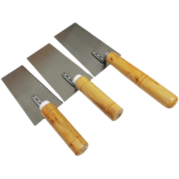 Stainless Steel Square-Head Mason's Trowel with Wo...