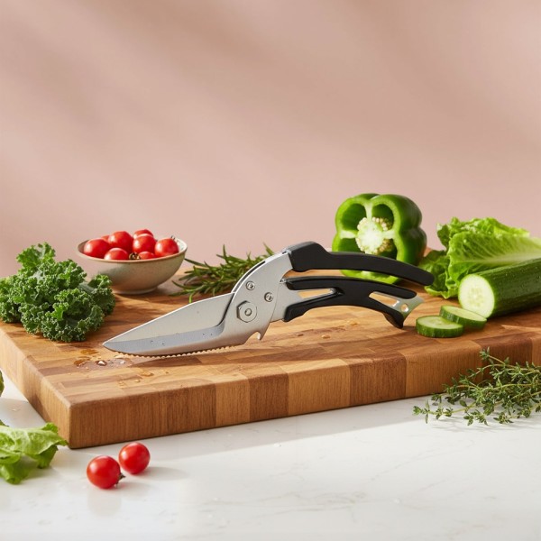 Stainless Steel, Non-Slip, Lockable Kitchen Poultr...