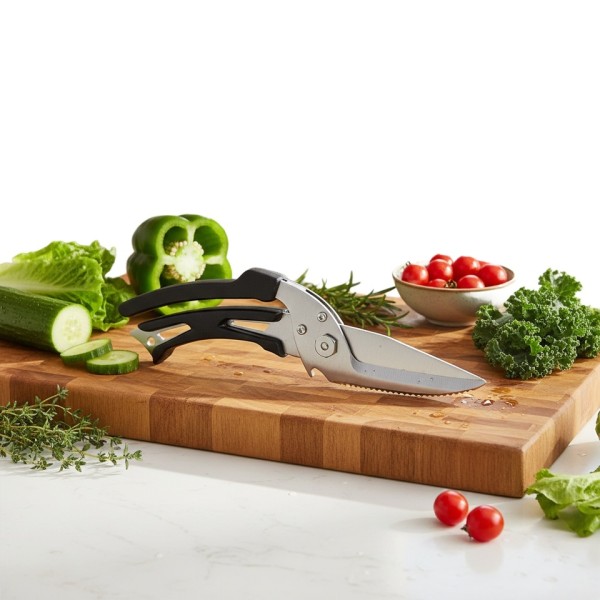 Stainless Steel, Non-Slip, Lockable Kitchen Poultry Shears