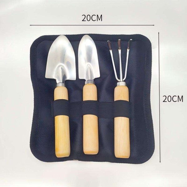 3-Piece Children's Gardening Tool Set with Wooden ...