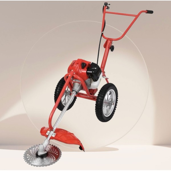 High-Efficiency, Two-Stroke Wheeled Brush Cutter f...
