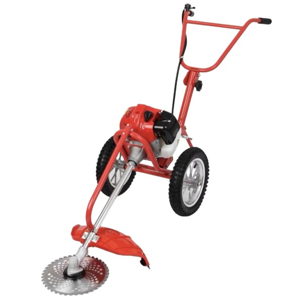 High-Efficiency, Two-Stroke Wheeled Brush Cutter for Weed Removal