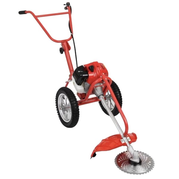High-Efficiency, Two-Stroke Wheeled Brush Cutter for Weed Removal