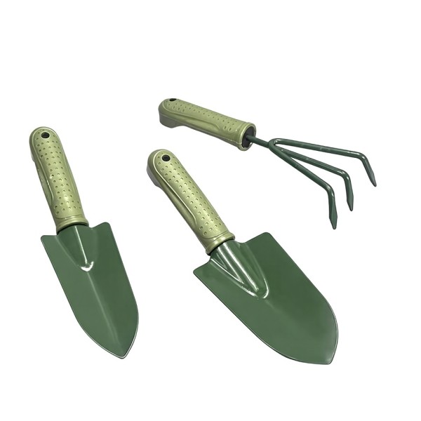 Durable, Rust-Resistant Iron & Plastic Gardening Tool Set