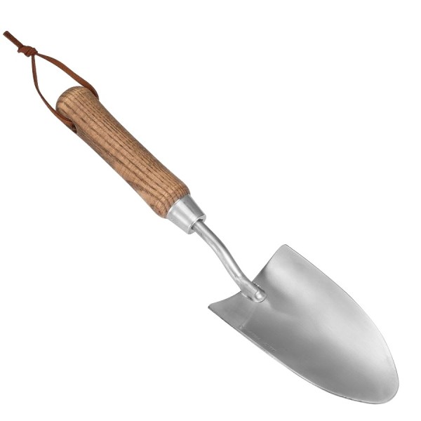 Heavy-Duty Stainless Steel Gardening Trowel with Wooden Handle